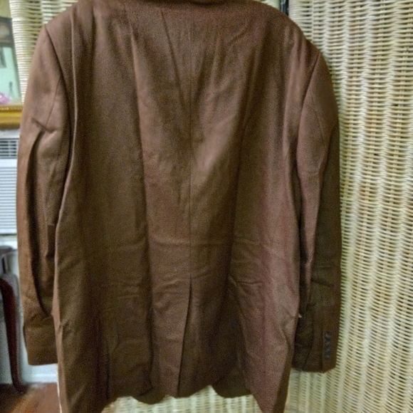 T. Harris London Brown Wool/Silk/Cashmere Blazer Jacket Sports Coat Size 44R - Picture 2 of 12